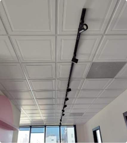 Commercial ceiling grid structure